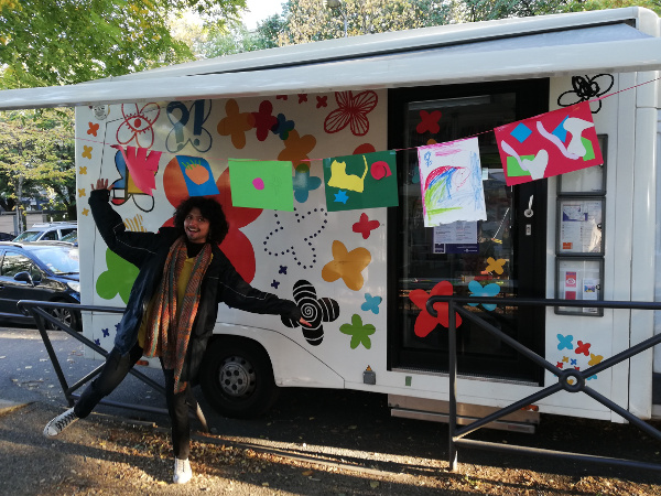 Le bibliobus jeunesse à la Grande Rencontre des Buers